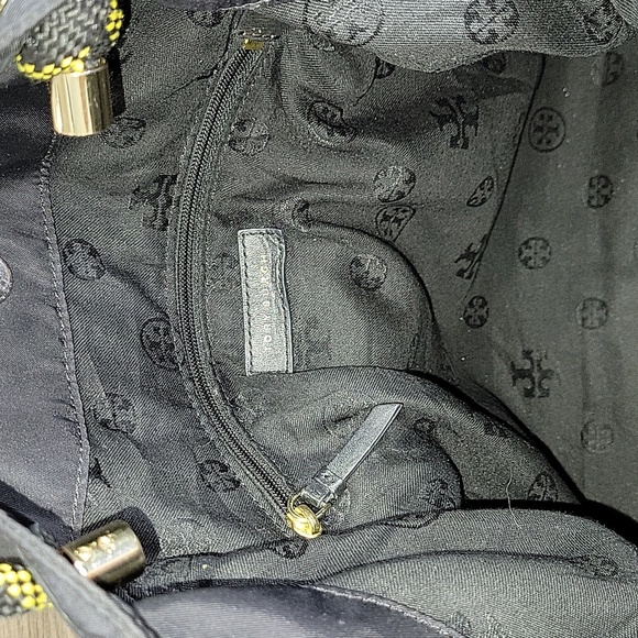 Tory Burch Black Nylon Leather Tote Shoulder Bag - Picture 14 of 15